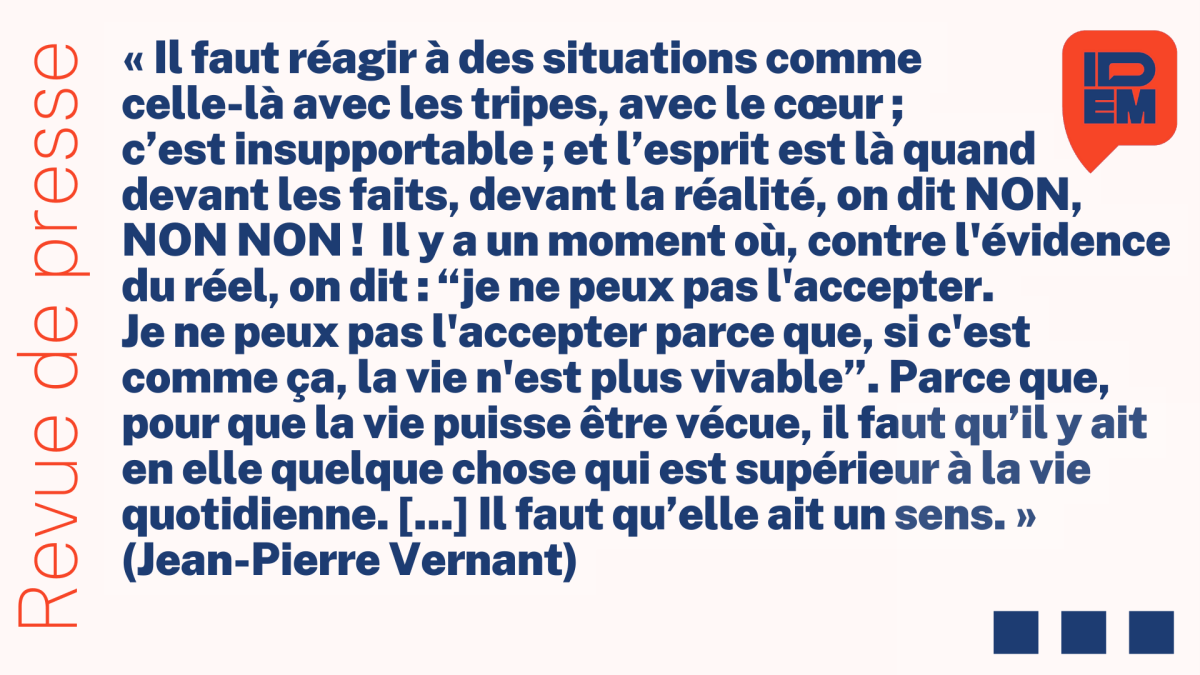 « Il faut réagir à des situations comme celle-là avec les tripes, avec le cœur » — Revue du 6 juillet&nbsp;2024